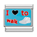 I Love To Walk Charm
