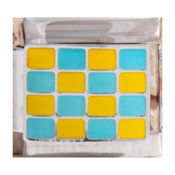Checkered Charm- Blue and Yellow