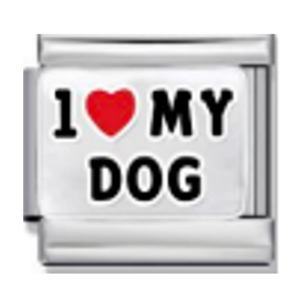 I Love My Dog Charm