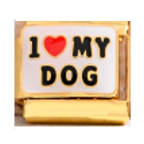 I Love My Dog Charm